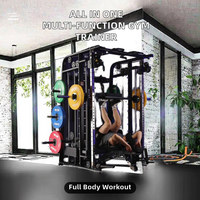 ASJ S122 Système de poulies tout-en-un en métal, équipement de gym commercial, entraîneur multifonction, Power Cage, rack à squats, exercices triceps, usage domestique