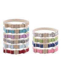Collier pour chat et chiot en lin, modèle 02, réglable avec petite clochette, origine Guangdong, accessoire pour animaux de compagnie, pour approvisionnement direct