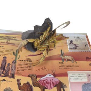 Động Vật Giáo Dục 3D Pop Lên Trẻ Em Cuốn Sách In Ấn Trẻ Em Của Tùy Chỉnh Pop PP Câu Chuyện Cuốn Sách Một Cửa Sổ Bật Lên Trẻ Em Sách - Product Image 5