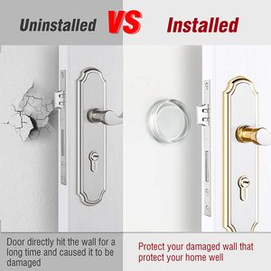 Penahan pintu silikon tidak jatuh, pelindung dinding kenop pintu berperekat kuat bumper pintu terpasang di dinding untuk furnitur - Product Image 6