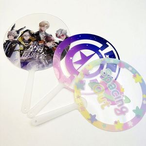 พัดมือพลาสติกใสแบบใหม่สไตล์เคป๊อป พร้อมงานฝีมือพลาสติกใสสุดน่ารัก - Product Image 3