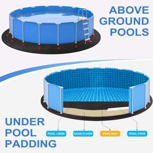 Tapis de <span class=keywords><strong>protection</strong></span> en feutre polyester non tissé pour <span class=keywords><strong>piscine</strong></span>, tapis de <span class=keywords><strong>protection</strong></span> robuste pour piscines <span class=keywords><strong>hors</strong></span> <span class=keywords><strong>sol</strong></span> et enterrées - Product Image 2