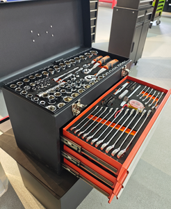 Professional 408-Piece Portable Three-Drawer Hard Case Tool Box Set High Quality Heavy Duty Drawers Hand Electrical Drills Hex