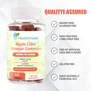 High Quality Apple Cider Vinegar Gummies with Apple Cider Vinegar Immune System Supports and Digestion Metabolism Gummies - Product Image 3