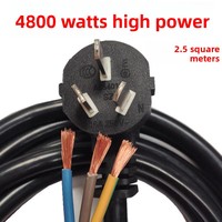 Cordon d'alimentation blanc à trois broches (3 pôles) avec fiche 3*2.5/4 pour connexion multiprise