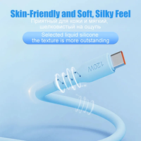 Kabel USB C Silikon 6.0mm Lebar Tebal 120W Maks 1M Pengisian Cepat 480MBps dengan Transfer Data untuk Komputer