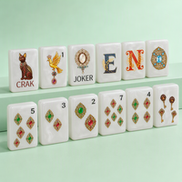 Tuiles de Mahjong de style égyptien, 160 pièces, jeu de Mahjong en acrylique transparent de qualité supérieure, jeu de Mahjong Joker, jeu de société familial, vente en gros