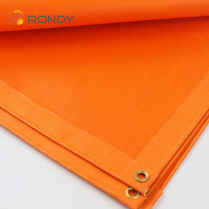 <span class=keywords><strong>Bâche</strong></span> pour soudage en fibre de verre enduite ignifuge PVC 6x8m Sac Autre tissu tissé imperméable pour voiture Orange 2m - Product Image 3