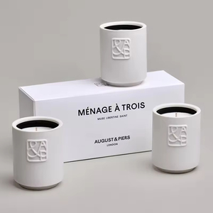 AIKUN <span class=keywords><strong>Bougie</strong></span> <span class=keywords><strong>Parfumée</strong></span> en Pot Céramique Grande Vente, Bougies à Marque Privée et Logo, <span class=keywords><strong>Bougie</strong></span> <span class=keywords><strong>Parfumée</strong></span> Élégante Luxe Gaufrée en Cire de Soja <span class=keywords><strong>Naturelle</strong></span> - Product Image 5
