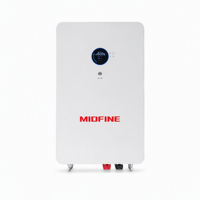 Batterie solaire LiFePO4 murale 51,2 V 48 V 100 Ah 200 Ah 300 Ah pour système de stockage d'énergie domestique