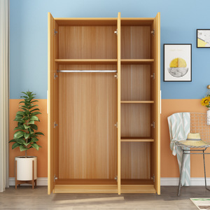 Armario de madera maciza hecho a medida para el hogar y el dormitorio, estilo moderno minimalista, color sólido, gran capacidad, puertas dobles. - Product Image 2