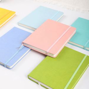 Carnet de notes personnalisé en cuir PU relié avec couverture rigide A5 avec 60 feuilles de papier beige pour une utilisation promotionnelle - Product Image 1