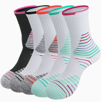 Chaussettes de basketball pour hommes avec semelle en tissu éponge, mi-mollet, respirantes, pour la course et le sport, antidérapantes, absorbant la transpiration, chaussettes de performance