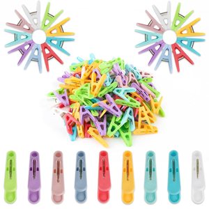 1101 Lot de 50 <span class=keywords><strong>pinces</strong></span> à linge en plastique pour le séchage domestique, idéales pour chaussettes, sous-vêtements et vêtements - Product Image 5