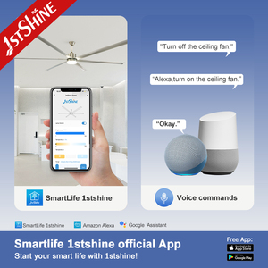 Ventilador de techo 1stshine espacio industrial grande 100 pulgadas flujo de aire grande cuchillas de metal ventilador de techo Luz - Product Image 6