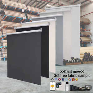 Tende a Rullo Oscuranti Su Misura Intelligenti Senza Fili Motorizzate Elettriche <span class=keywords><strong>in</strong></span> Tessuto <span class=keywords><strong>PVC</strong></span> Parasole per Interni e Ufficio - Product Image 1
