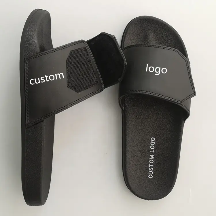 OEM Custom Schuhe Sandale PU,Custom Logo Hausschuhe Herren Plain Blank Slide Sandale, Hausschuhe mit Custom Logo