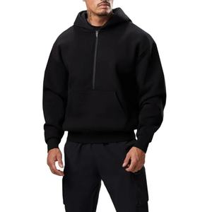 Sudadera con Capucha Personalizada para Hombre, Talla Grande, 400 g/m², Media Cremallera, Logotipo Bordado Personalizado, Sudadera Gruesa para Hombre - Product Image 5