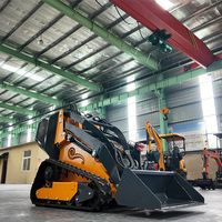 Chargeuse compacte à chenilles en caoutchouc durable de fabrication chinoise avec godet frontal pour les travaux agricoles et d'entretien paysager