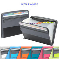 Dossier d'accordéon extensible à 13 poches avec fermeture éclair, organisateur de fichiers Acordian extensible pour documents