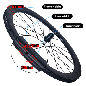 Juego de Ruedas de Bicicleta de Carretera con Freno de Disco y Buje de Trinquete de Fibra de Carbono de 55 mm, Recomendado para Ciclistas Profesionales - Product Image 5