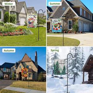 Chất Lượng Cao Thương Mại Tùy Chỉnh Bền Chống Phai Chống Ăn Mòn Thép Sân Mặt Đất Spike Cực Cho Nhà Vườn Cờ - Product Image 6