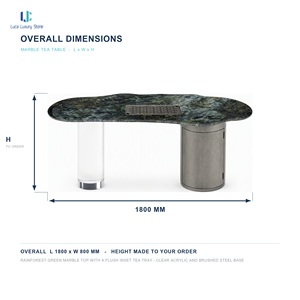 Tavolo da Tè Luca Labradorite <span class=keywords><strong>Bianca</strong></span> |   Marmo Naturale per Sale da Tè, Studi, Suite d'Hotel, Appartamenti e Aree Lounge - Ordini ODM OEM - Product Image 3