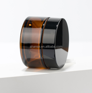 Frasco <span class=keywords><strong>de</strong></span> cristal con tapa negra para cosméticos, frasco vacío <span class=keywords><strong>de</strong></span> cristal con impresión personalizada, crema ámbar, gel para el pelo, 5g, 10g, 15g, 20g, 30g, 50g, 100g - Product Image 4