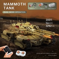 MOULD KING 20011 Technical, 3296+ Piezas, Juguetes de Construcción MOC, Modelo de Tanque Mammoth Motorizado, Bloques de Construcción, Juguetes RC para Niños, Regalos
