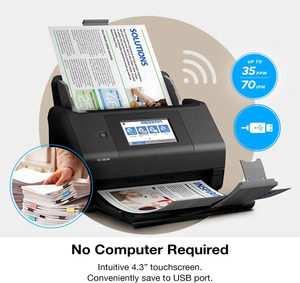 Cho Epson Lực Lượng Lao Động ES-580W Không Dây Màu Duplex Máy Tính Để Bàn Máy Quét Tài Liệu Cho PC Và Mac Với 100-Tấm Tự Động Tài Liệu Trung Chuyển - Product Image 3