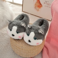 Pantoufles personnalisées pour la maison, automne-hiver, unisexe, mignonnes, pour enfants, design animal crocodile, chaudes, respirantes, légères, en peluche