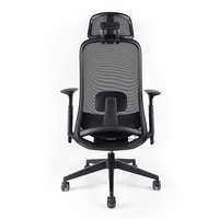 Chaise de bureau ergonomique à dossier haut en mesh avec repose-pieds pour de longues heures de travail