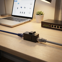 Connecteur Ethernet RJ45 Gigabit Cat6 Keystone Jack Noir pour Boîtier PC, Module Réseau Haute Vitesse UTP, Prise Femelle, Câble 1 Gbit/s 250 V