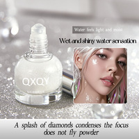Enlumineur liquide longue tenue à paillettes, maquillage pour le corps et le visage, maquillage vegan, enlumineur éclaircissant à l'eau, logo