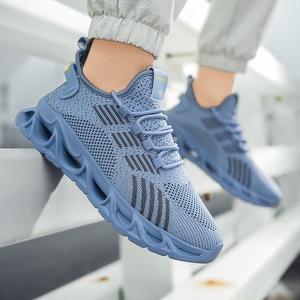 Chaussures de sport décontractées pour hommes, toutes saisons, respirantes, en tissu, à lacets, semelle EVA antidérapante, pour la course à pied et la salle de sport - Product Image 4