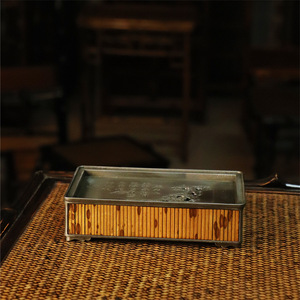 Xiangfei Pure Tin <b>Tea</b> <b>Tray</b> Square Bamboo Base Traditional Chinese Style For Kung Fu <b>Tea</b> Ceremony Accessories - Product Image 4