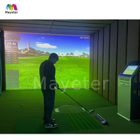 Simulador de Golf Virtual Profesional Mayeter con Proyección Interactiva, Más de 100 Estadios para Parques Deportivos Interiores