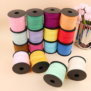 3mm Korean suede <b>rope</b> DIY beaded <b>bracelet</b> and necklace, double-sided imitation leather <b>rope</b>, handmade material, suede <b>rope</b> - Product Image 1