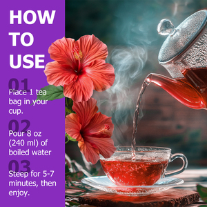 ชาฮิบิสคัส OEM ODM รสหวานอมเปรี้ยวสำหรับผู้ใหญ่ ดื่มได้ทั้งร้อนและเย็น คุณภาพพรีเมียมที่คุณวางใจได้ ชาสมุนไพรเพื่อสุขภาพในรูปแบบถุงชา - Product Image 5