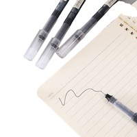 Bolígrafo de tinta de gel negro de plástico con logotipo personalizado promocional caliente con tinta de recarga de 0,5mm