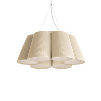 Lustre suspendu moderne en tissu à plusieurs têtes pour salle à manger, décoration intérieure, luminaires suspendus en tissu