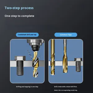 Punta e Maschio Integrati in Acciaio al Tungsteno a 60 Gradi, Maschio a Spirale Composito M2 2.5 3 4 5 6 8 10 12 Made in China - Product Image 4