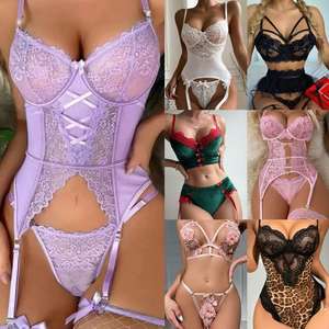 Groothandel Verkoop Sexy Ondergoed voor Vrouwen Transparante Crotchless Bodysuit Vrouwelijke Erotische Diverse Lingerie Sets Voorraad - Product Image 4