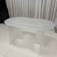Table de mariage en acrylique personnalisée, moderne, élégante, transparente, pour desserts, fêtes, banquets, événements, décoration de scène de mariage