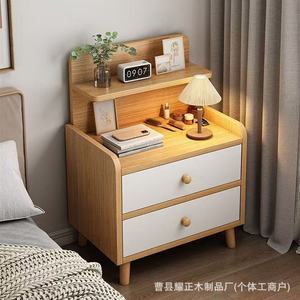 Minimalist modern <b>small</b> bedside shelf, 2025 new style, light luxury and high-end ultra-narrow storage <b>cabinet</b> - Product Image 2