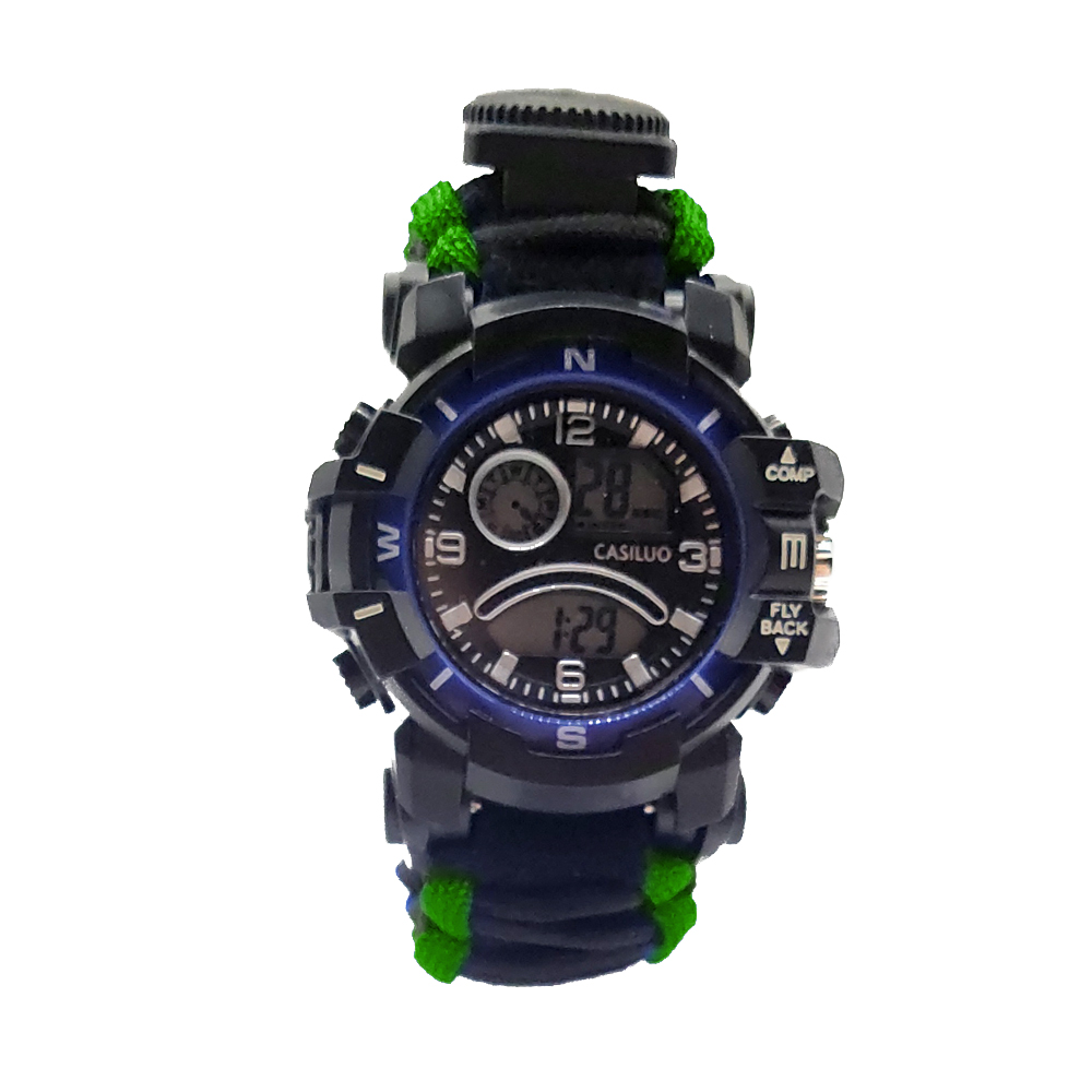 EMAK Multi Functional Camping Hiking Outdoor Emergency Survival Compass Watch