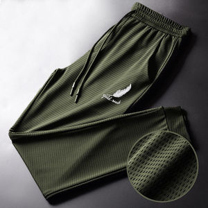 Pantalones de Pesca Casuales de Verano para Hombre, Talla Grande, Color Verde, con Malla Transpirable de Secado Rápido, para Deportes al Aire Libre - Product Image 1