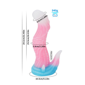 Consolador sexual para adultos de silicona líquida colorida, tapón suave para masaje y masturbación - Product Image 5