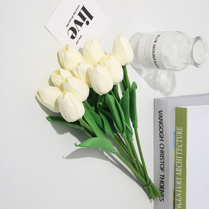 Flores de Tulipán Artificiales de Alta Calidad para Bodas, Regalos para el Hogar, Flores Artificiales con Tacto Real, Tulipán de Rama Individual - Product Image 3