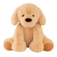 Boneka Anjing Golden Retriever & Labrador Lucu dari Produsen, Mainan Plush Bersulam Super Lembut dengan Isian PP, Hadiah Hewan Boneka Isi Dakron